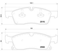 New Brake Pad Set, disc brake for BRABUS MERCEDES-BENZ:GLE,GLS,35MR,X166,W166