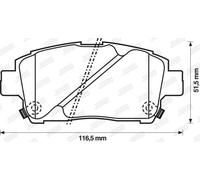 JURID 572405J Brake pad set