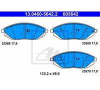 ATE Brake pad set 13.0460-5642.2 with acoustic wear warning CHEVROLET: Spark