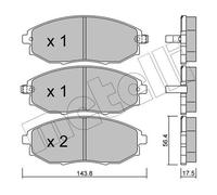 Brake pads 22-0845-0 METELLI for CHEVROLET EPICA