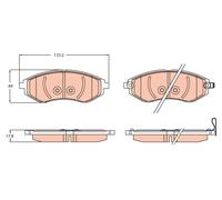 TRW GDB3634 Brake pad set