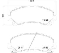 Brake pads P 34 007 BREMBO for ISUZU MAXUS