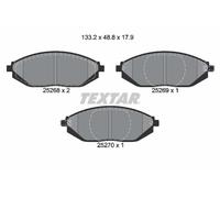 Textar Front Brake Pads fits Chevrolet Spark Holden Barina Toyota Pixis 2526801