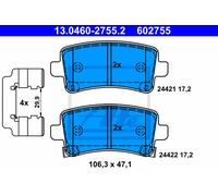 Brake pads 13.0460-2755.2 ATE for SAAB OPEL CHEVROLET