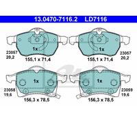ATE 13.0470-7116.2 Brake pad set