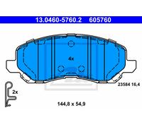 ATE Brake Pads 13.0460-5760.2 – Front Axle Disc Brake – Mitsubishi Chrysler Jeep Peugeot Citroen