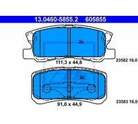 Brake pads 13.0460-5855.2 ATE for MITSUBISHI CHRYSLER JEEP CITROËN PEUGEOT