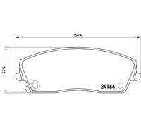 Brembo Brake Pad Set P 11 019 – Fits Dodge/Chrysler/Lancia 300, 300C, Thema, Charger