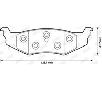New Brake Pad Set, disc brake for CHRYSLER DODGE PLYMOUTH:300M,NEON,CIRRUS