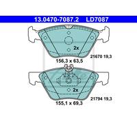 ATE Brake Pad Set 13.0470-7087.2 - Disc brake for Mercedes-Benz, Chrysler