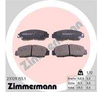Brake pads 23729.155.1 ZIMMERMANN for HONDA STREAM CIVIC VII Hatchback FR-V