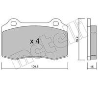 BRAKE PAD SET DISC BRAKE 22-0251-2 FOR SEAT IBIZA/II/Mk PEUGEOT FORD DS