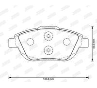 JURID 573264JC Brake pad set