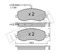 22-0847-0 BRAKE PAD SET, DISC BRAKE CITROËN C8 2.2 HDI