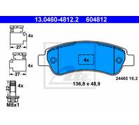 New Brake Pad Set, disc brake for CITROËN FIAT PEUGEOT:RELAY Bus,RELAY Van