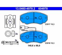 Brake pads 13.0460-4978.2 ATE for PEUGEOT FIAT CITROËN