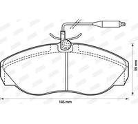 Brake pads 571839J JURID for PEUGEOT FIAT CITROËN