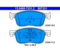 BRAKE PAD SET DISC BRAKE FOR CITROEN PEUGEOT SPACETOURER V YHR YHV AHK AHJ ATE