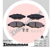 Brake pads 23597.180.1 ZIMMERMANN for PEUGEOT CITROËN