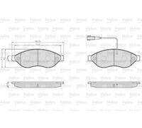 VALEO 872468 Brake pad set