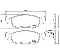 Brembo Brake Pad Set P 68 039 - Front Axle - for Dacia, Renault Logan