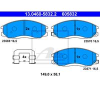 Brake pads 13.0460-5832.2 ATE for SSANGYONG HYUNDAI DAEWOO