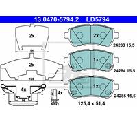 ATE Brake Pad Set 13.0470-5794.2 - Ceramic Disc Pads for Mazda 2/Demio & Suzuki Swift/Baleno 1.3L
