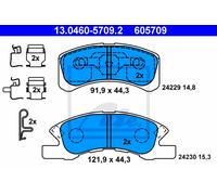 ATE 13.0460-5709.2 Brake pad set