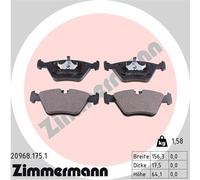 BRAKE PAD SET DISC BRAKE 20968.175.1 FOR DAIMLER XJ/40/81 JAGUAR XJS Vanden 4.0L