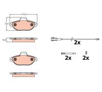 Brake pads GDB2141 TRW for FIAT 500