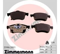 ZIMMERMANN 25906.200.1 Brake pad set