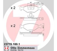 ZIMMERMANN 23776.180.1 Brake pad set
