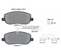 Textar Brake Pad Set 2429401 - Disc Brake for Fiat Croma 939A2.000/A8.000 1.9L 4cyl/2.4L