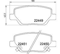 BRAKE PAD SET DISC BRAKE FOR FIAT TIPO/Hatchback EGEA 843A1/940B7.000 1.4L 4cyl