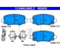 ATE Brake Pad Set 13.0460-2602.2 – Disc Brake for FIAT/JEEP 500X, Renegade SUV