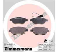 ZIMMERMANN 23709.190.1 Brake pad set