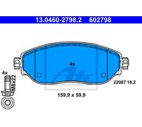 ATE Brake Pad Set 13.0460-2798.2 Disc Brake for Renault Opel Fiat Nissan Vauxhall NV300