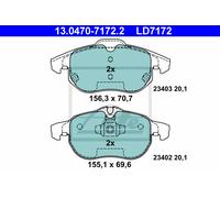 ATE 13.0470-7172.2 Brake pad set