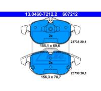 ATE 13.0460-7212.2 Brake pad set