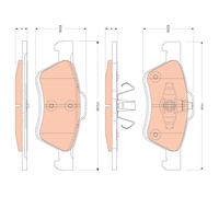 TRW GDB1752 Brake pad set