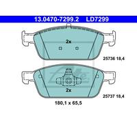 Brake pads 13.0470-7299.2 ATE for FORD TRANSIT CONNECT V408 Box Body/MPV KUGA II
