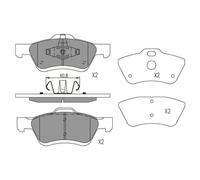 New Brake Pad Set, disc brake for FORD MAZDA:ESCAPE,TRIBUTE,MAVERICK 6L8Z2001A