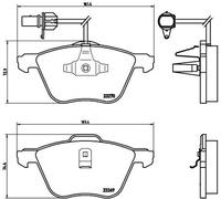 Brembo Brake Pad Set P 85 061 - for VW, Ford, SEAT - Fits 7M3698151A, 1109014, 1237133