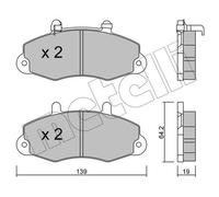 BRAKE PAD SET DISC BRAKE 22-0194-1 FOR FORD TRANSIT/TOURNEO/Bus/Van 4HA 2.5L