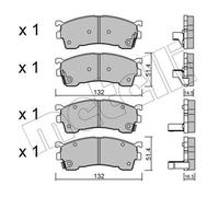 New Brake Pad Set, disc brake for FORD USA MAZDA:MX-6,626 IV,XEDOS 6,PROBE II