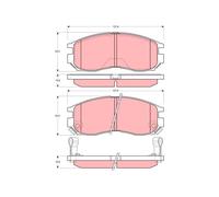 TRW GDB3133 Brake pad set