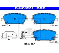 ATE 13.0460-5756.2 Brake pad set