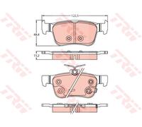 TRW GDB2256 Brake pad set