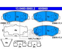 NEW DISC BRAKE PADS SET FOR HONDA CR V II RD K24A1 N22A2 K20A4 ATE 572504J