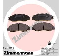 ZIMMERMANN 21651.175.1 Brake pad set